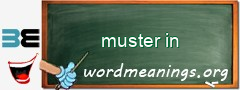 WordMeaning blackboard for muster in